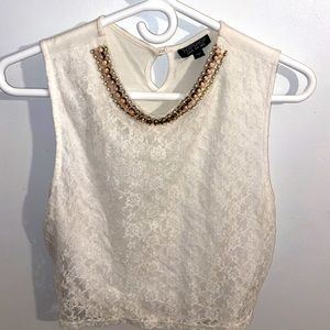 Topshop Embellished Sleeveless Top